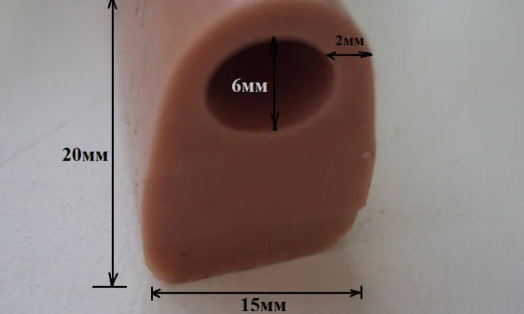 Термостойкий уплотнитель 20х15мм - фото № 1