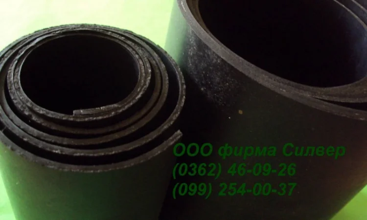 Резиновая техпластина для дорожной техники - фото № 1