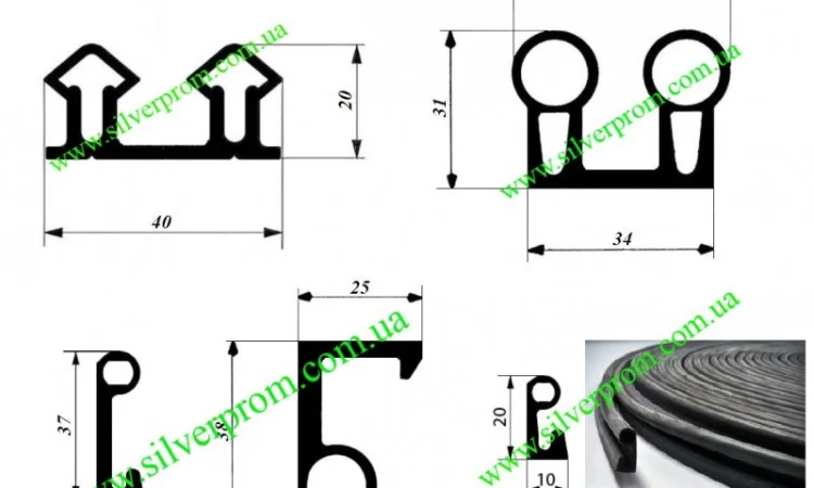 Ущільнювач гумовий для дверей холодильних камер - фото № 1