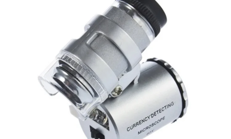 Карманный микроскоп MG 9882 60X с LED и ультрафиолетовой подсветкой - фото № 3