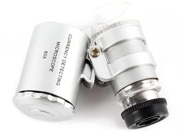 Карманный микроскоп MG 9882 60X с LED и ультрафиолетовой подсветкой - фото № 5