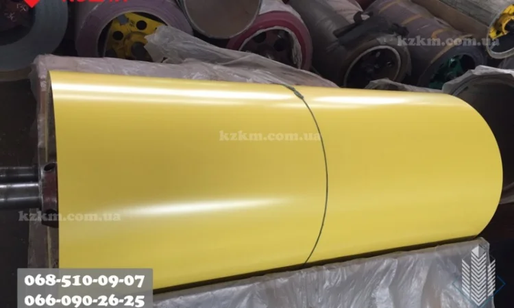 Лист гладкий ral 1018 ярко-желтый, полимерный, оцинковка РАЛ 1018, рулончик - фото № 4