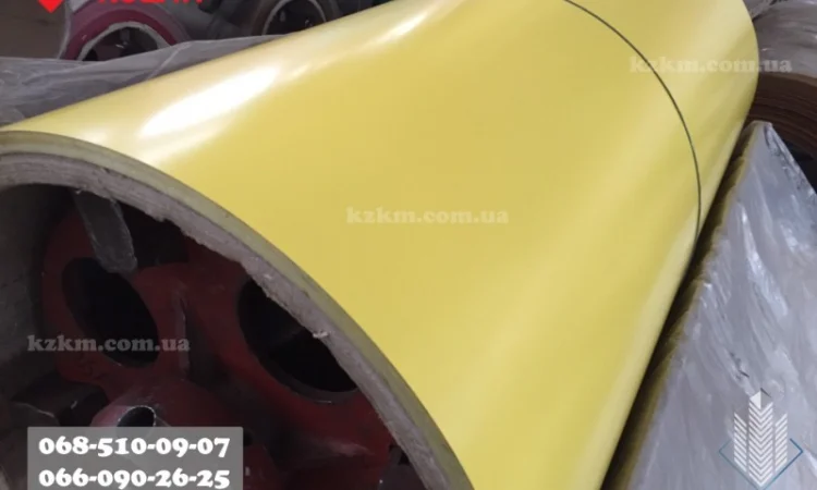 Лист гладкий ral 1018 ярко-желтый, полимерный, оцинковка РАЛ 1018, рулончик - фото № 6