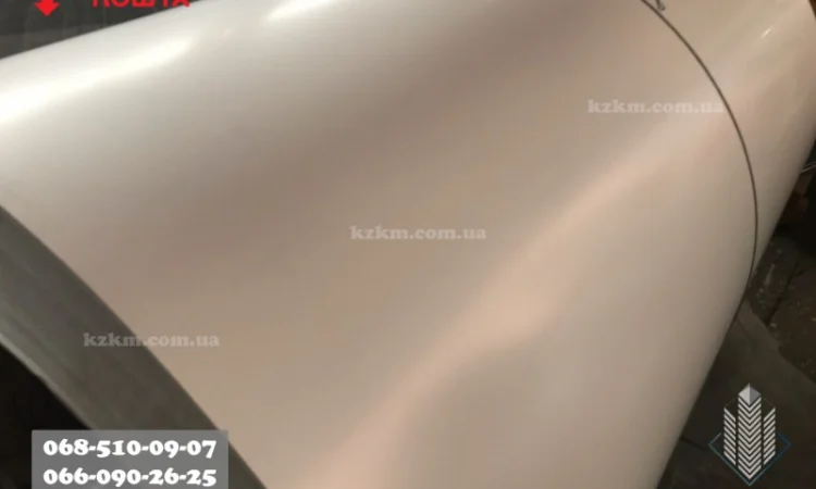 Гладкий полімірний оцинкований лист 0,7 RAL 9003 - фото № 3