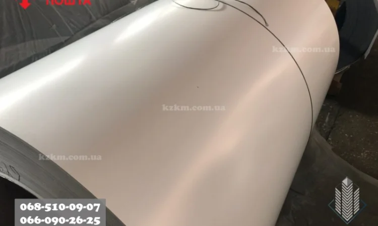 Гладкий полімірний оцинкований лист 0,7 RAL 9003 - фото № 6