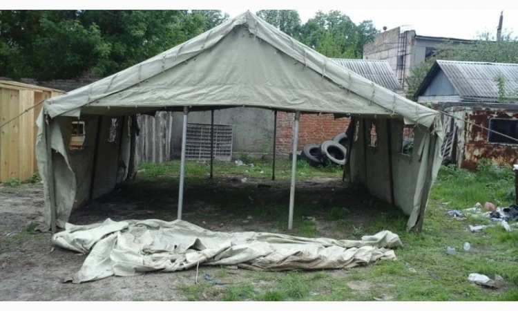 Палатки лагерные армейские, навесы, тенты брезентовые - фото № 4