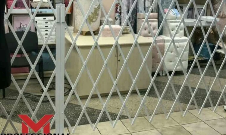 Решётки раздвижные для ограждения помещений и торговых точек - фото № 1