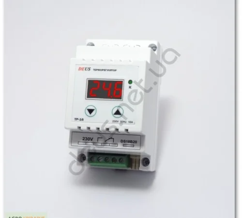 Терморегулятор на DIN-рейку 16А (2.8кВт) для теплиць - фото № 1