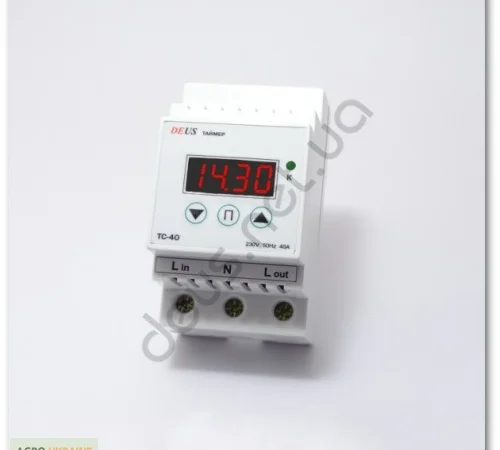 Таймер суточный (реле времени) на DIN-рейку 40А(8.8кВт) - фото № 1