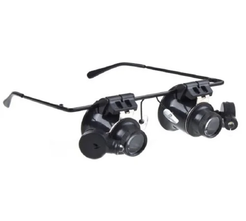 Увеличительные очки для ювелиров и часовщиков 20x с подсветкой - фото № 2