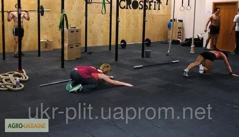 Щільне резинове покриття для тренажерних залів і кроссфіт боксу - фото № 1