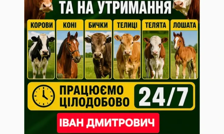 Закуповуємо ВРХ Корови Коні Бички Телиці Телята На М'ясо На Тримання - фото № 1