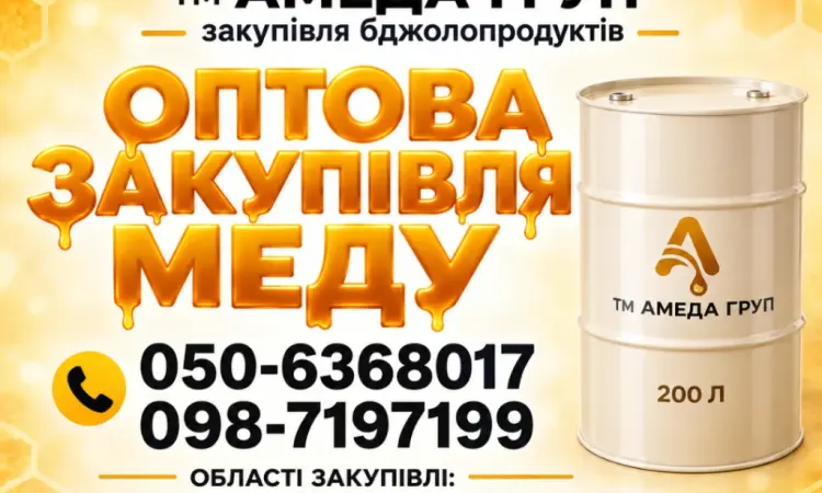 АМЕДА ГРУП Куем мед оптом подсолнечник центральная Украина - фото № 1