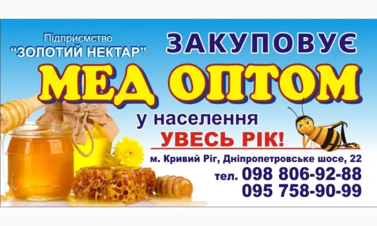 Закупаем МЕД оптом по Запорожской области - фото № 1