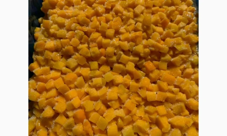 Продам заморожений персик кубик 10х10 - фото № 1