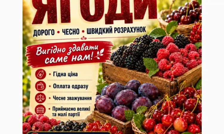 Закупляємо ОПТОМ свіжу ягоду малини на постійній основі - фото № 1