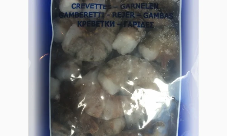 Креветка тигровая сырая без головы - фото № 1