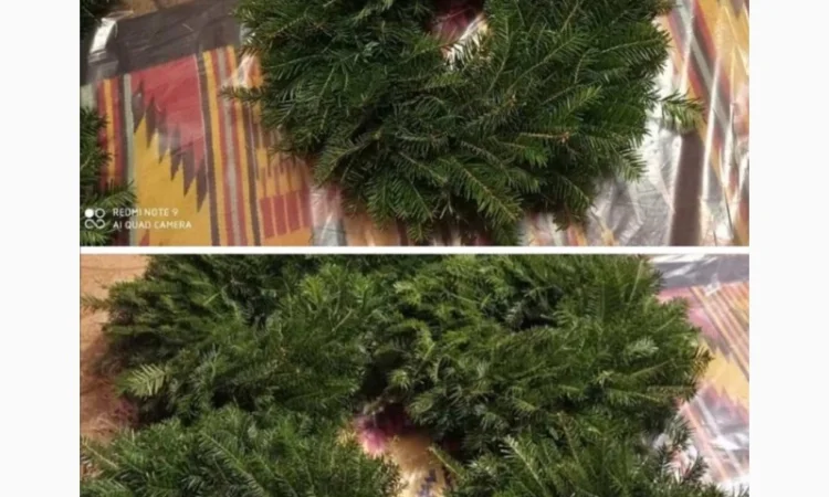 Продам новогодний венок, ель, пихта, экибана - фото № 1