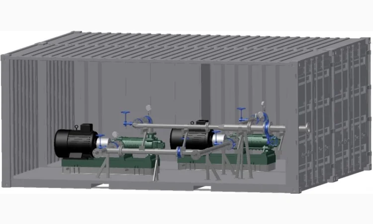 Насосная станция Caprari в контейнере для орошения полей - фото № 1