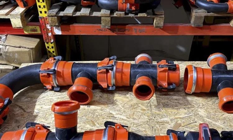 Труби ПЕ для поливу 75, 110, 160мм (6, 8, 10 атм), 6 м, швидкозбірні - фото № 1