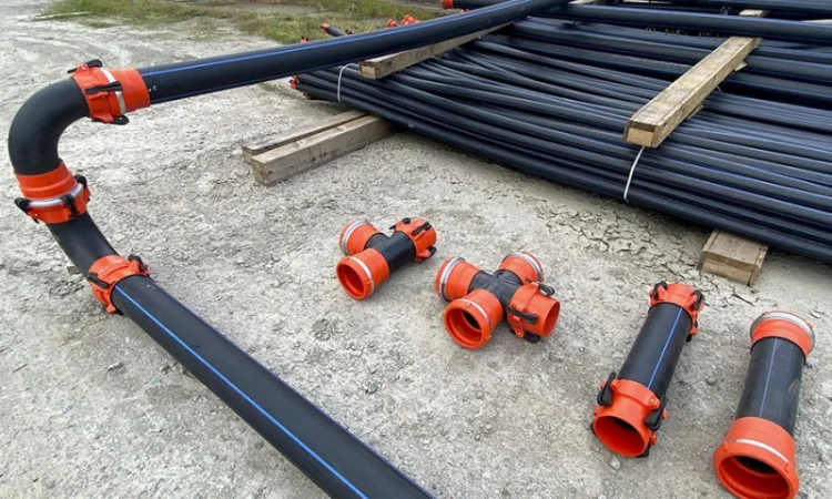 Труби ПЕ для поливу 75, 110, 160мм (6, 8, 10 атм), 6 м, швидкозбірні - фото № 3
