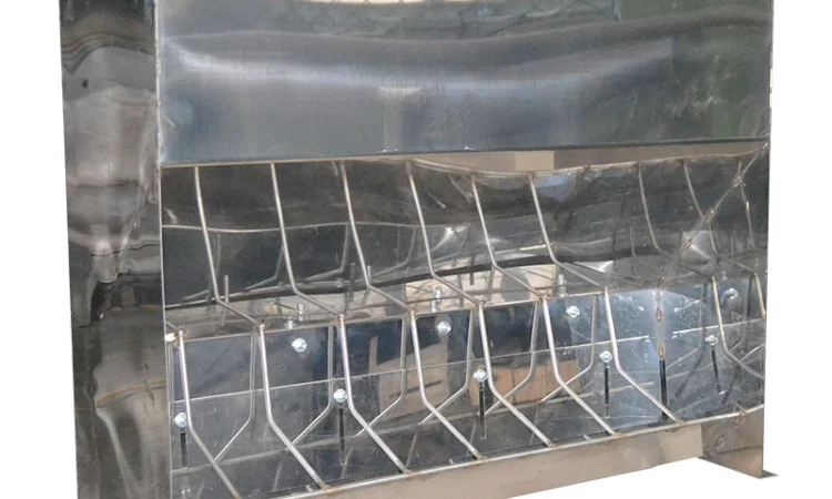 Кормушка для поросят на доращивание (нержавейка) на 8 секций - фото № 1