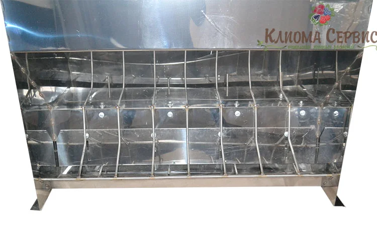 Кормушка для поросят на доращивание (нержавейка) на 8 секций - фото № 2