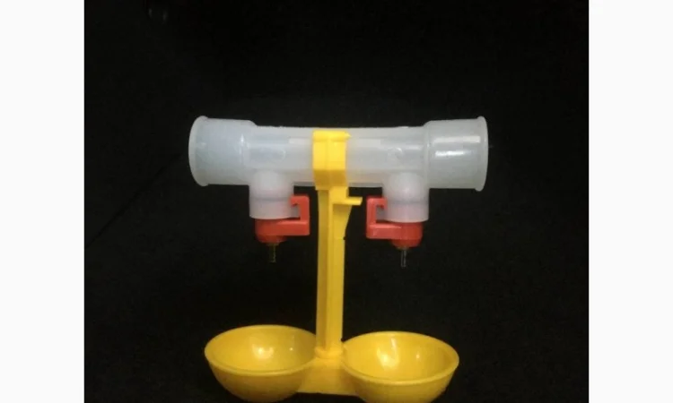 Подвійна ніппельна поїлка для перепілок, бройлерів - фото № 1