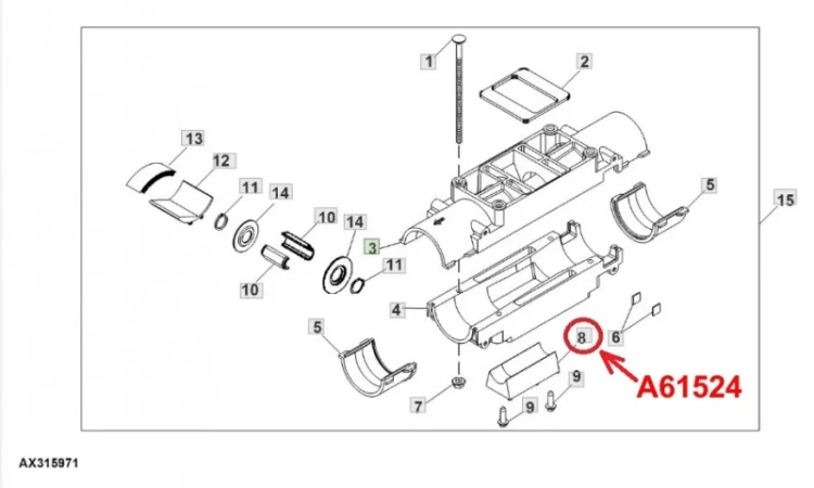 Заглушка A61524 сівалки John Deere 1910 - фото № 2