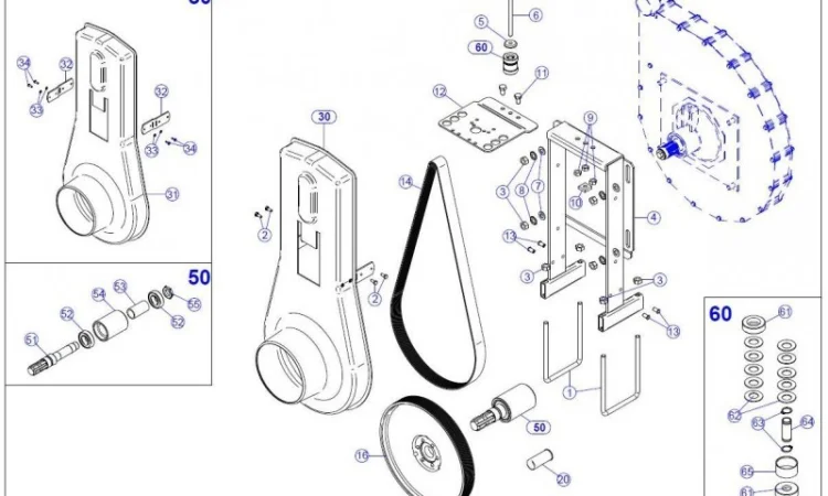 Запчасти до вентилятора сівалки MS 4100, оригінал Матермак - фото № 1