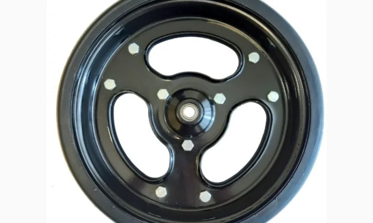 Колесо глибини 4, 5"х16"(115х406 мм) на метал. штампованих півдисках з отворами - фото № 1