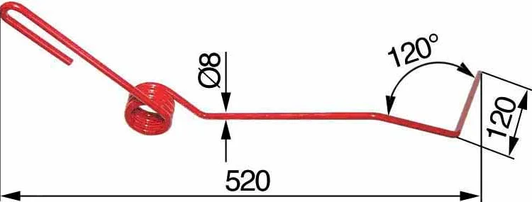 Зуб (палец пружинный) сеялка Lemken - фото № 1
