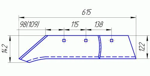 Лемех плуга ПЛН, нож плуга, артикул ПНЧС-702, купити леміш плуга у виробника в Україні - фото № 2