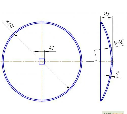 Диск бороны БДВП Краснянское, вырезной и сферический, купить диск бороны БДВП - фото № 1