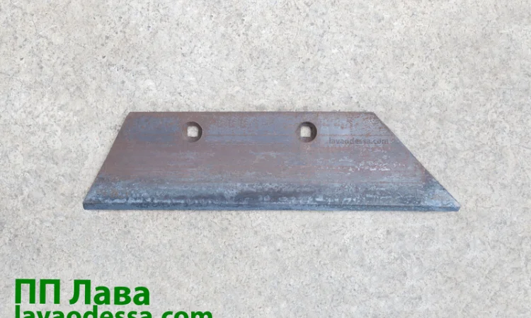 Леміш ПЯШ 02.100 верхній ярус (Лист 10мм сталь45) наплавлений - фото № 1