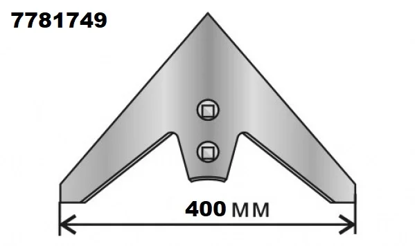 Лапа стрільчата культиватора КРН, КПС, - 400 мм - 7781749 - фото № 1