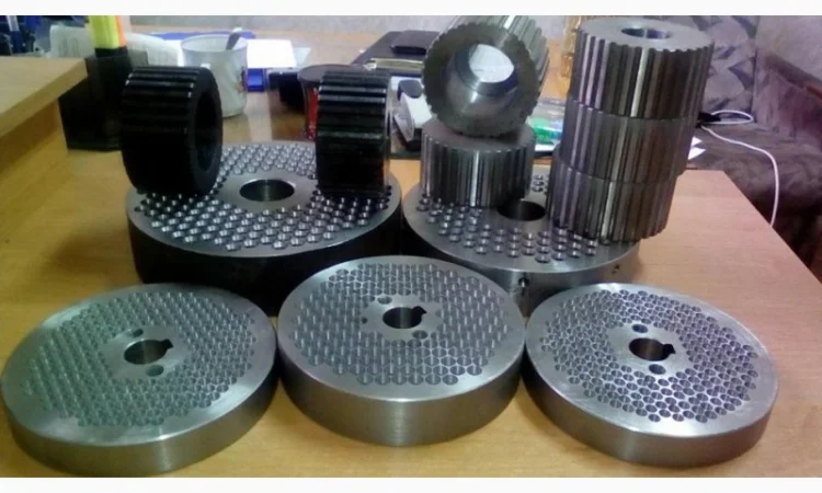 Ролики прессующие в сборе, плоские матрицы, центральные валы - фото № 5