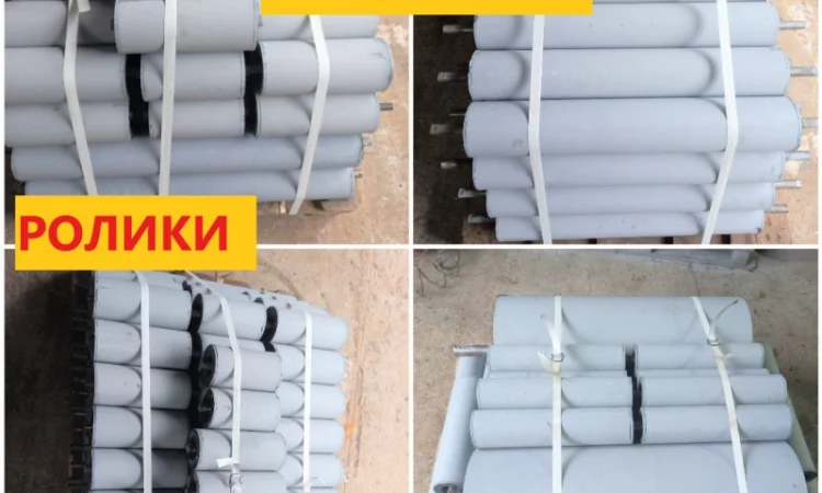 Ролики, роликоопоры для ленточных транспортеров d57, d76, d89, d102, d127, d152 - фото № 1