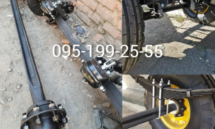 Вісь передня та вісь задня в зборі причепа 2ПТС-4 - фото № 1