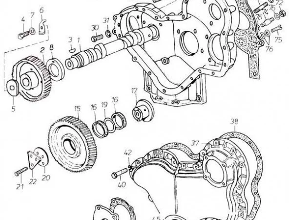 Распределительная передача на Двигатель Д 3900к - фото № 1