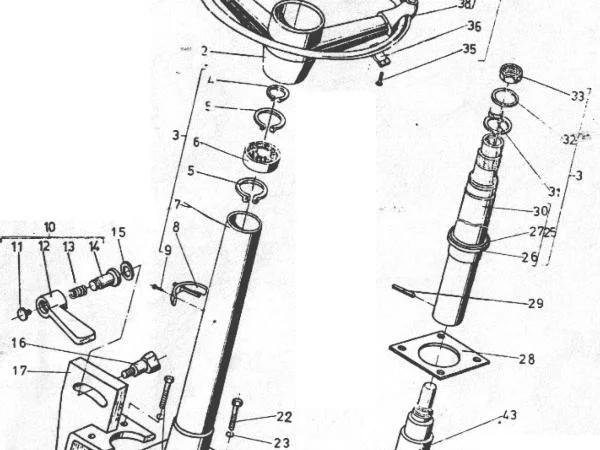 Рулевая колонна на погрузчики ДВ 1784, ДВ 1786, ДВ 1788, ДВ 1792 - фото № 1