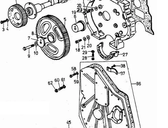 Распределительная передача на Двигатель Д2500к на погрузчик Балканкар - фото № 1