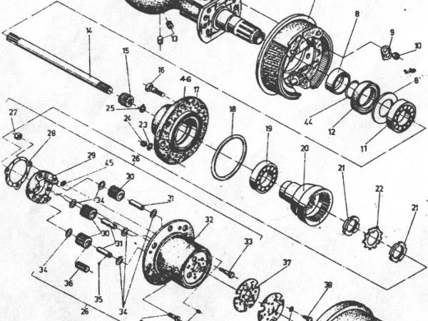 Запчасти к погрузчикам Балканкар ДВ 1784, ДВ 1786, ДВ 1788, ДВ 1792. Балка с редукторами - фото № 1