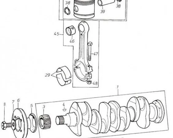 Коленчатый вал на Двигатель Д 3900к - фото № 1