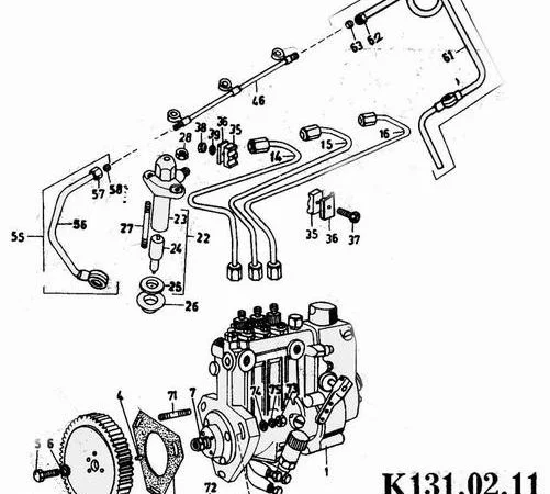 Топливный впрыскивающий насос "Mefin" на Двигатель Д2500к на погрузчик Балканкар - фото № 1