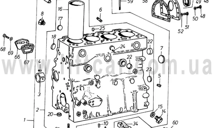 Блок цилиндров на двигатель Д 3900 - фото № 1