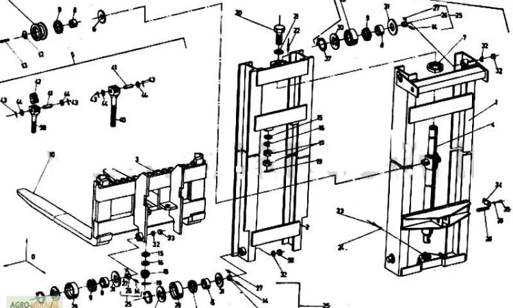 Подъемное устройство на Н=2800мм вариант 2 на погрузчик Балканкар ЕВ 687 - фото № 1