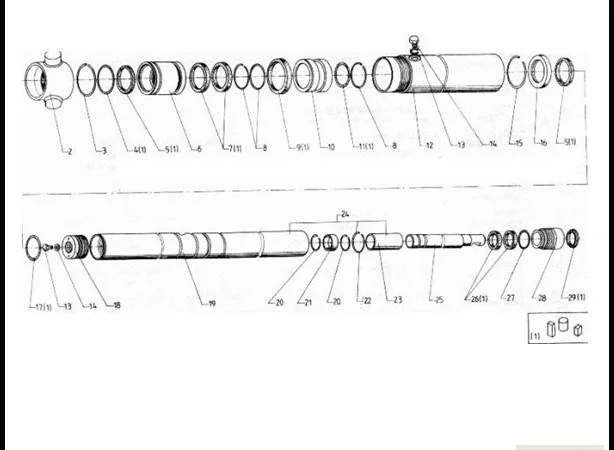 Подъемное устройство на Н=2800мм цилиндр телескопический на погрузчик ЕВ 687 - фото № 1
