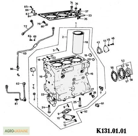 Блок цилиндров на Двигатель Д2500к на погрузчик Балканкар - фото № 1