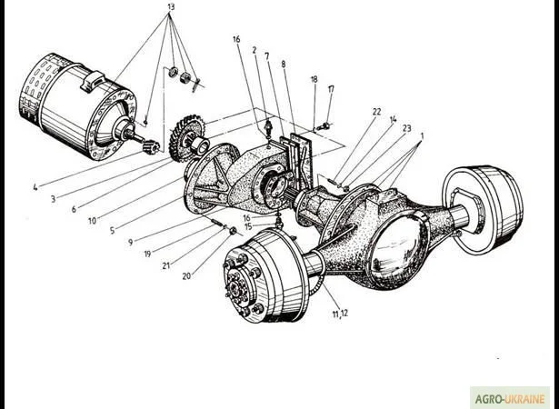 Трансмиссия ведущий мост на погрузчик ЕВ 687 - фото № 1
